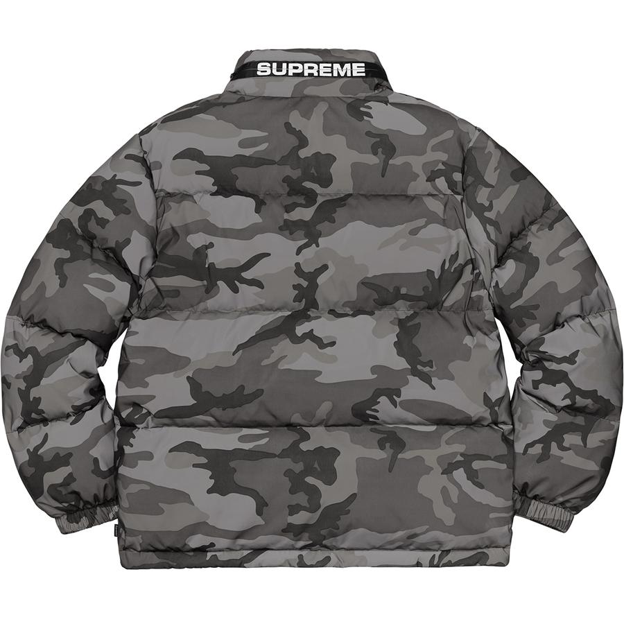 Supreme Reflective Camo Down Jacket Grey - Novelship